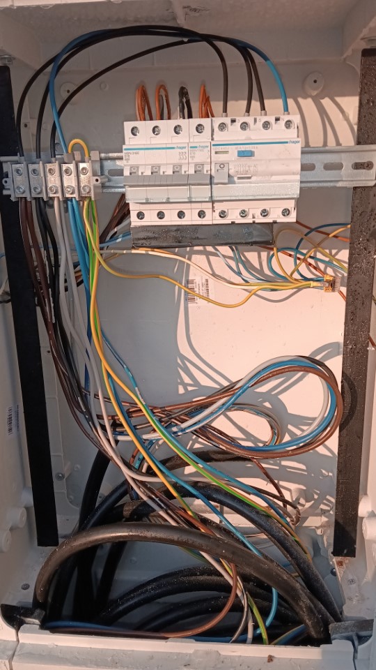 Electrician is working